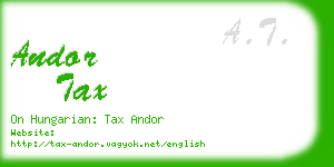 andor tax business card